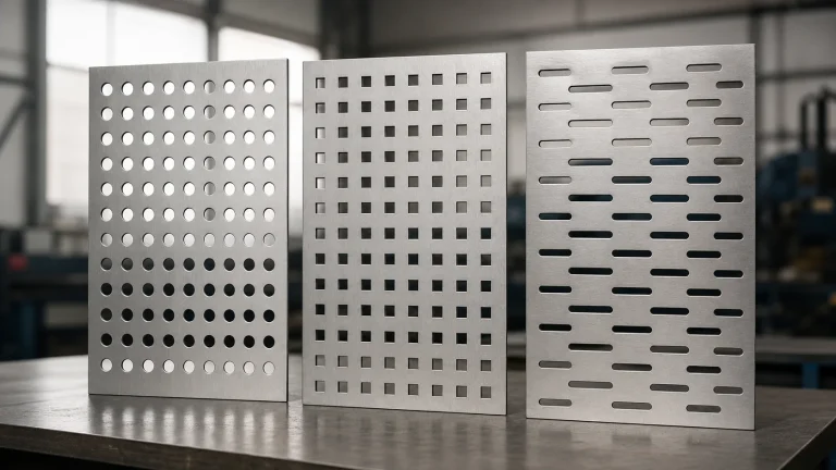 Round, square and slotted perforated stainless steel sheets